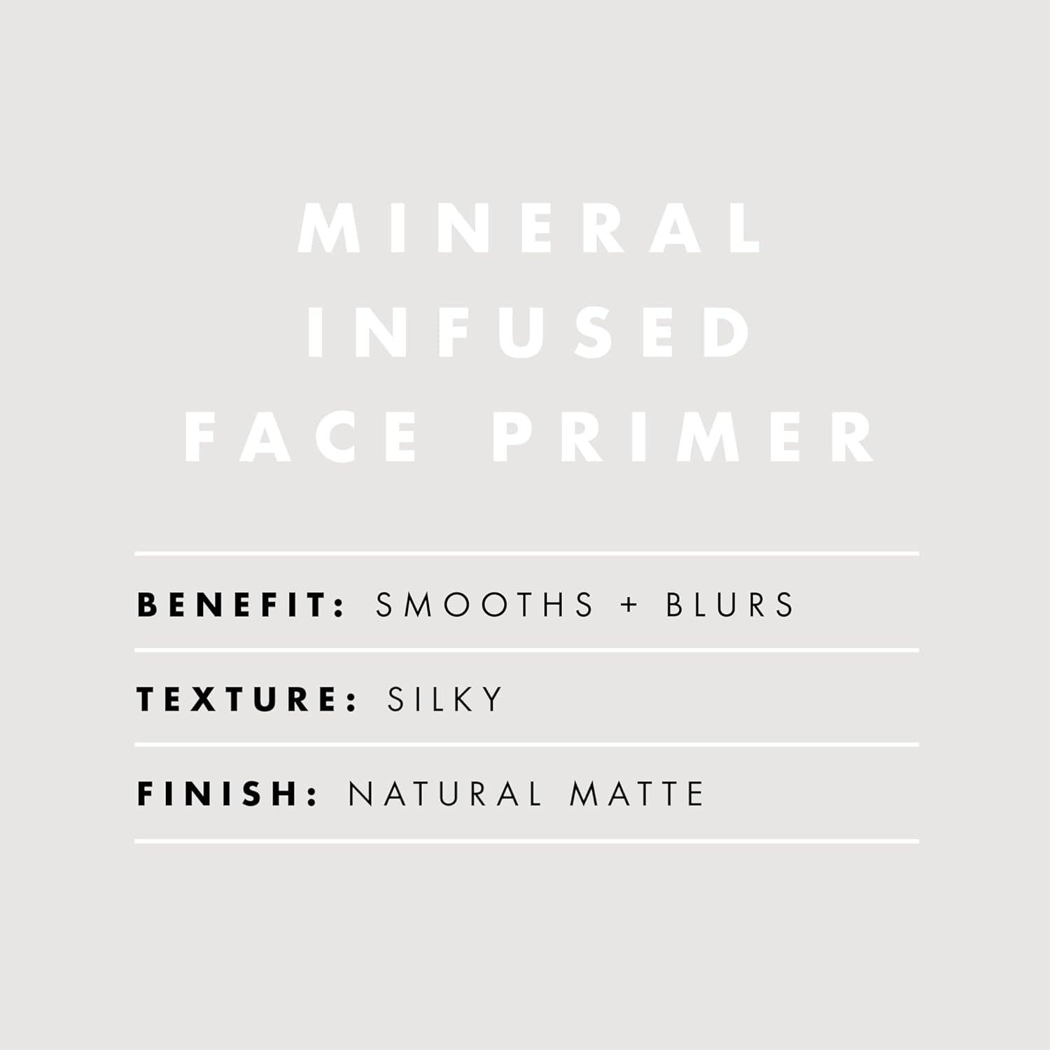 Mineral Infused Face Primer, Primer for a Smooth Foundation Base, Fills in Fine Lines & Refines Complexion, Vegan & Cruelty-Free, Large