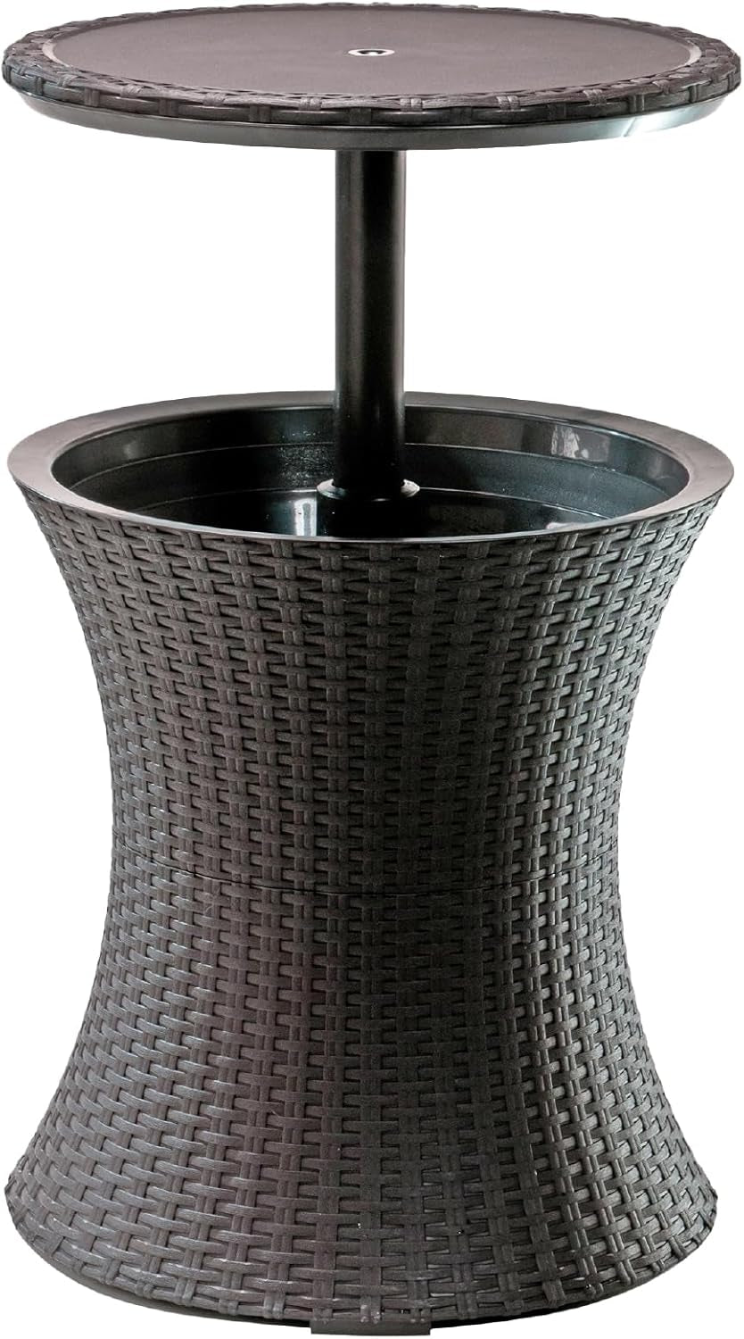 Chill in Style! 🍹✨  Pacific Cool Bar - Your Perfect Outdoor Patio & Hot Tub Side Table with 7.5 Gallon Cooler! #OutdoorLiving #CoolBar