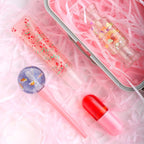 Christmas Lip Care Set Cute CANDY CANE Mini Keychain 4 Colors Trolley Case Hanging with Girls Lip Gloss