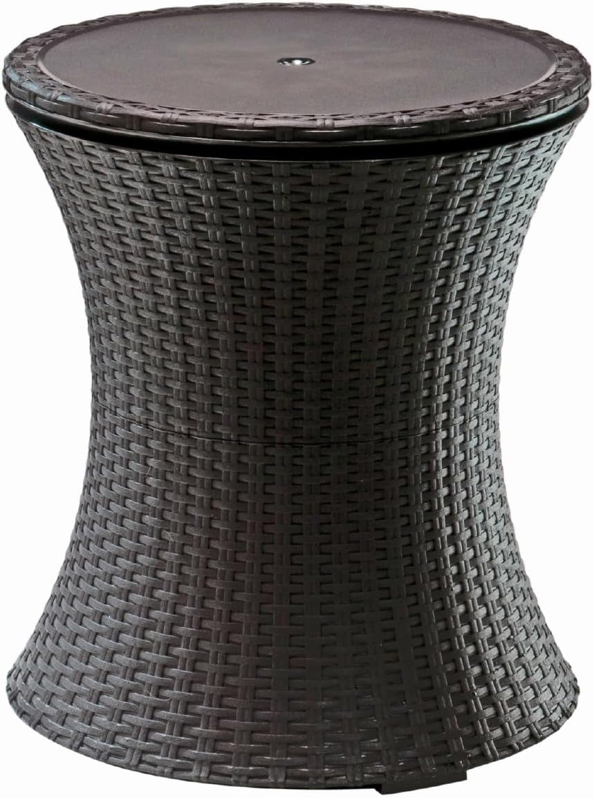 Chill in Style! 🍹✨  Pacific Cool Bar - Your Perfect Outdoor Patio & Hot Tub Side Table with 7.5 Gallon Cooler! #OutdoorLiving #CoolBar