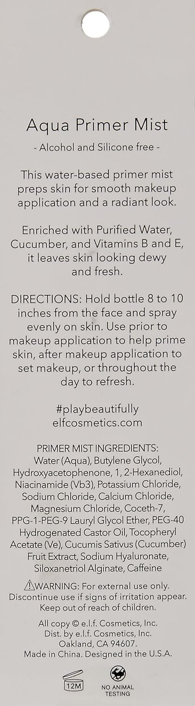 Aqua Beauty Primer Mist Clear, 3.5 Ounce