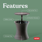 Chill in Style! 🍹✨  Pacific Cool Bar - Your Perfect Outdoor Patio & Hot Tub Side Table with 7.5 Gallon Cooler! #OutdoorLiving #CoolBar