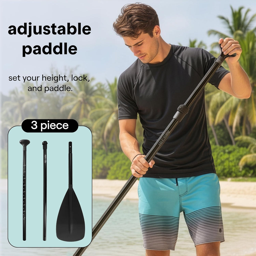 Stand up Inflatable Paddle Board with Premium SUP Accessories – Wide Stable Design with Non-Slip EVA Deck Pad for Adults and Youth of All Skill Levels