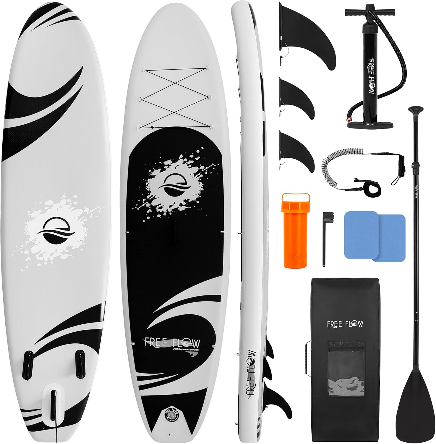 Stand up Inflatable Paddle Board with Premium SUP Accessories – Wide Stable Design with Non-Slip EVA Deck Pad for Adults and Youth of All Skill Levels