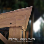 12-Ft X 16 Gazebo Brown Gazebo with Hardtop Roof (Screen Included)