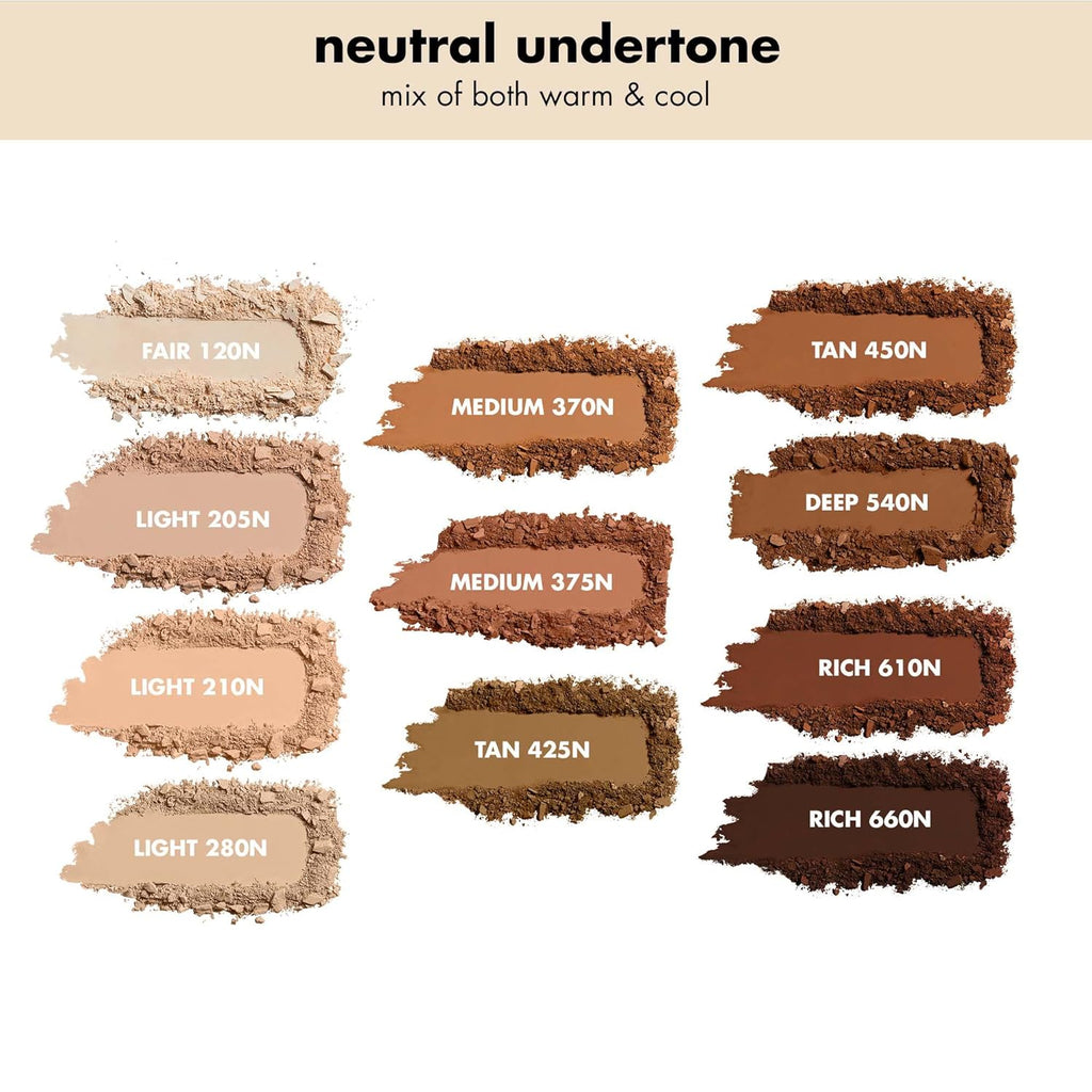 Camo Powder Foundation, Lightweight, Primer-Infused Buildable & Long-Lasting Medium-To-Full Coverage Foundation, Light 210 N