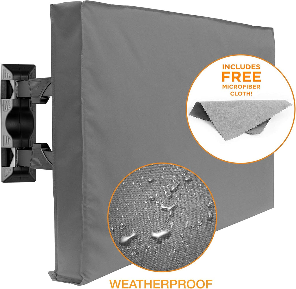 Protect Your Outdoor TV in Style! 🌧️📺 Slim Fit Cover for 58" to 62" Screens - Weatherproof & Dust Resistant - Grab Yours in Gray!